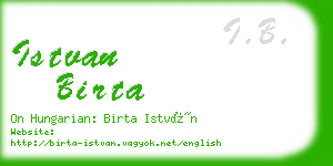 istvan birta business card